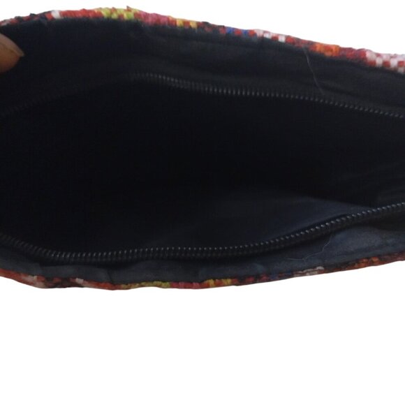 Boho Hippie Embroidered Beads Fringe Textile Cross-Body Purse Bag Multicolored - Picture 7 of 9